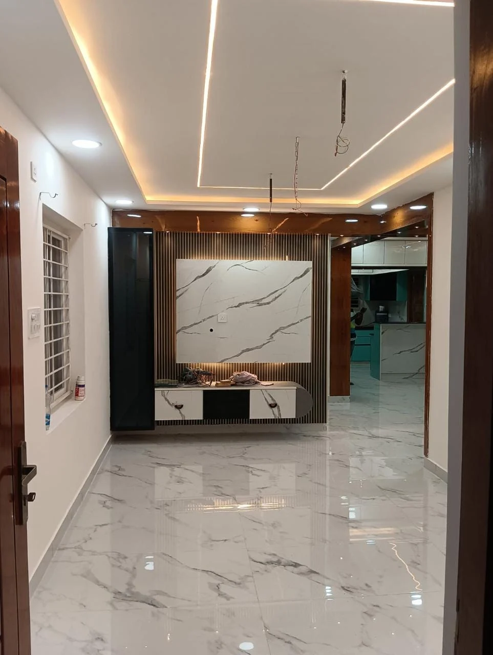 Living room · Feature wall in a Space Crafts client home